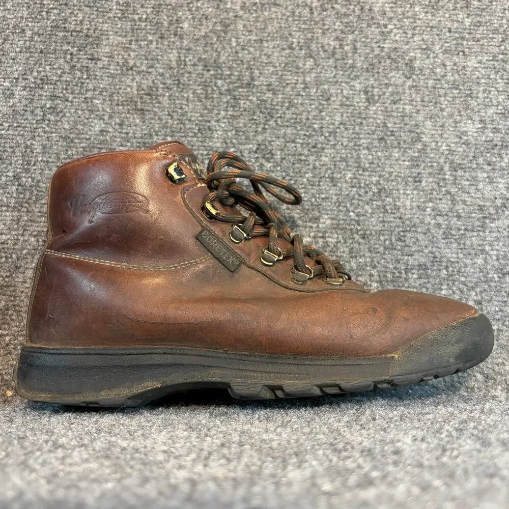 Vintage Vasque Brown Leather Waterproof Gore-Tex Hiking Boots Mens 8.5W Wide